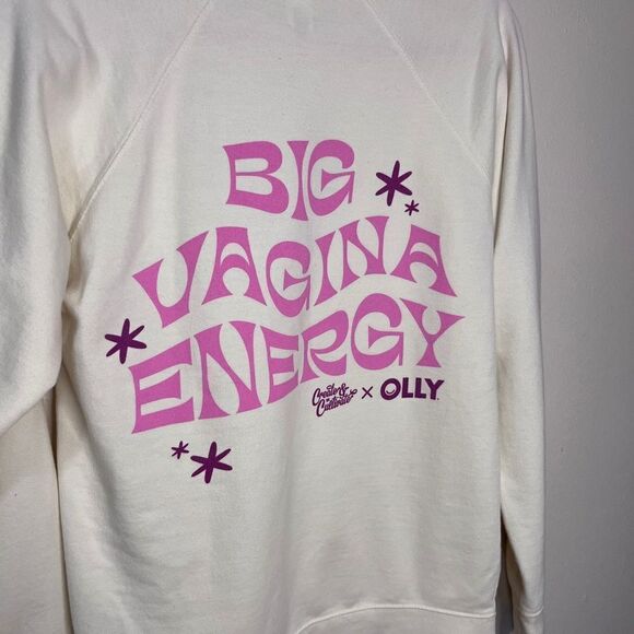 Create & Cultivate x OLLY " BIG VAGINA ENERGY" Crewneck Oversized Sweater S - Picture 6 of 8